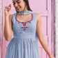 Rajwada - Blue Georgette Embroidered Stitched Salwar Suit