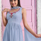 Rajwada - Blue Georgette Embroidered Stitched Salwar Suit