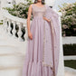Rajwada - Lavender Georgette Embroidered Stitched Salwar Suit