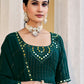 Rajwada Women Dark Green Georgette Embroidered  Stitched Salwar Suit