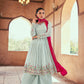 Rajwada - Blue Georgette Semi Stitched Palazzo Suit
