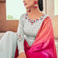 Rajwada - Blue Georgette Semi Stitched Palazzo Suit