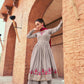 Rajwada - Grey Georgette Semi Stitched Palazzo Suit