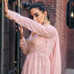 Rajwada - Light Pink Georgette Semi Stitched Palazzo Suit