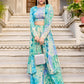 Rajwada - Light Blue Silk Blend Printed Stitched Indo Western Set