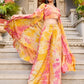 Rajwada - Orange Silk Blend Printed Stitched Indo Western Set