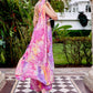 Rajwada - Purple Silk Blend Printed Stitched Indo Western Set