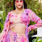 Rajwada - Purple Silk Blend Printed Stitched Indo Western Set