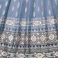Rajwada Light Blue Faux Georgette Metalic Multi Foil Work Stitched Gown With Dupatta For Women