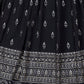 Rajwada Black Faux Georgette Metalic Multi Foil Work Stitched Gown With Dupatta For Women