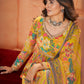 Rajwada Yellow Silk Blend Printed Stitched Kurta Set For Women