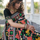 Rajwada Women Festive Designer Black Saree With Unstitched Blouse