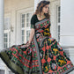 Rajwada Women Festive Designer Black Saree With Unstitched Blouse