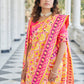 Rajwada Women Festive Designer Yellow Saree With Unstitched Blouse