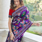 Rajwada Women Festive Designer Purple Saree With Unstitched Blouse