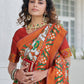 Rajwada Women Festive Designer White Saree With Unstitched Blouse