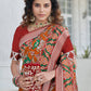 Rajwada Women Festive Designer Orange Saree With Unstitched Blouse