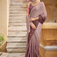 Rajwada Women Festive Designer Mauve Saree With Unstitched Blouse