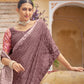 Rajwada Women Festive Designer Mauve Saree With Unstitched Blouse