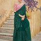 Rajwada Women Festive Designer Green Saree With Unstitched Blouse
