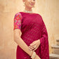 Rajwada Women Festive Designer Magenta Saree With Unstitched Blouse