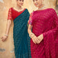 Rajwada Women Festive Designer Magenta Saree With Unstitched Blouse