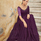Rajwada Women Festive Designer Violet Saree With Unstitched Blouse