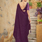 Rajwada Women Festive Designer Violet Saree With Unstitched Blouse