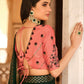 Rajwada Women Green Designer Chinon Saree With Unstitched Blouse