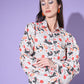 Rajwada - White Floral Printed Crepe Stitched Co Ord Set