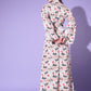 Rajwada - White Floral Printed Crepe Stitched Co Ord Set