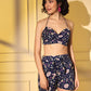 Rajwada - Blue Crepe Printed Stitched Co Ord Set