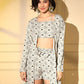 Rajwada - Grey Crepe Printed Stitched Co Ord Set