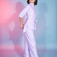 Rajwada Women Lavender Viscose Rayon Self Design Stitched Co-Ord Set