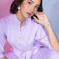 Rajwada Women Lavender Viscose Rayon Self Design Stitched Co-Ord Set
