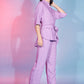 Rajwada Women Mauve Viscose Rayon Printed Stitched Co-Ord Set