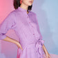 Rajwada Women Mauve Viscose Rayon Printed Stitched Co-Ord Set