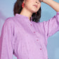 Rajwada Women Mauve Viscose Rayon Printed Stitched Co-Ord Set
