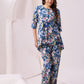 Rajwada Blue Cotton Printed Co-ord set For Women
