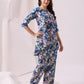 Rajwada Blue Cotton Printed Co-ord set For Women