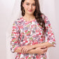 Rajwada White Cotton Printed Co-ord set For Women