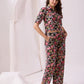 Rajwada Black Cotton Printed Co-ord set For Women
