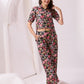 Rajwada Black Cotton Printed Co-ord set For Women