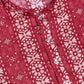Rajwada Red Rayon Printed Stitched Kurta For Men