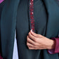 Rajwada Green And Maroon Ombre Rayon Kurta With Dupatta For Men