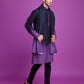 Rajwada Black And Purple Ombre Rayon Kurta With Dupatta For Men,