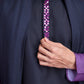 Rajwada Black And Purple Ombre Rayon Kurta With Dupatta For Men,