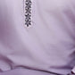 Rajwada Purple Rayon Mirror Work Stitched Kurta With Dupatta For Men