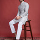Rajwada Beige Viscose Rayon Mirror Work Stitched Kurta For Men