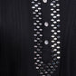 Rajwada Black Viscose Rayon Mirror Work Stitched Kurta Set For Men